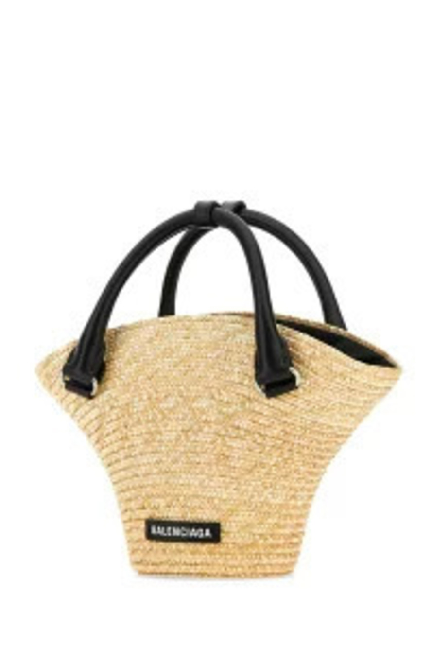 Balenciaga Handbag Beach Straw Bag Tan